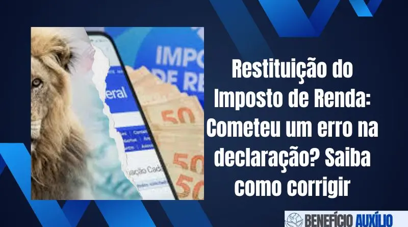 Restituição do Imposto de Renda: Cometeu um erro na declaração? Saiba como corrigir