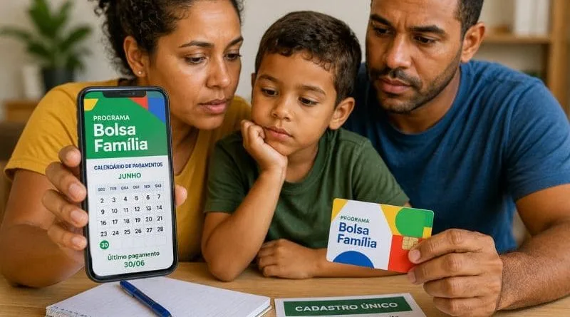 Família consultando informações sobre o Bolsa Família após 30 de junho
